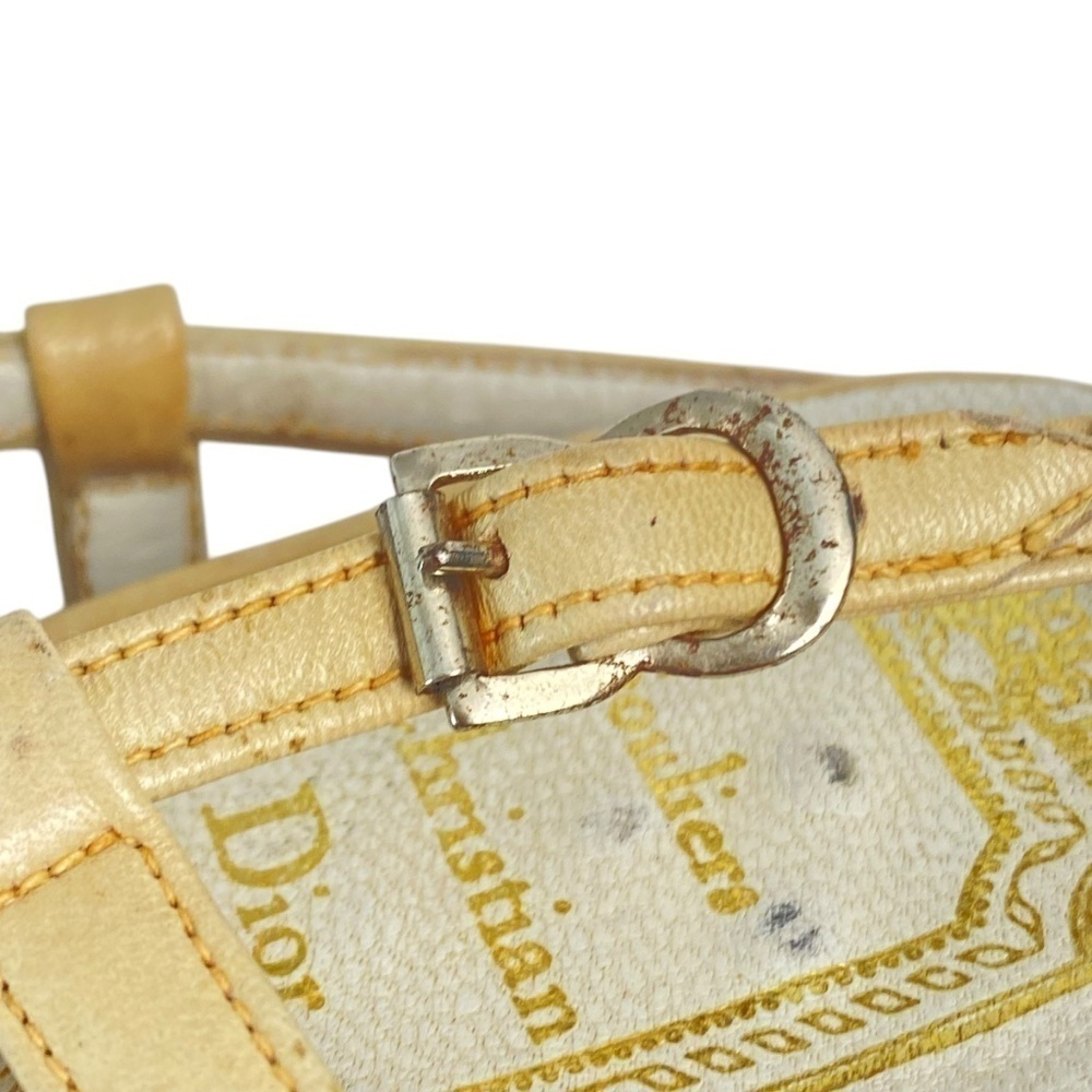 CHRISTIAN DIOR Vintage Soluliers 70’s Scarpins Leather in Beige Size 6 - Picture 9 of 13